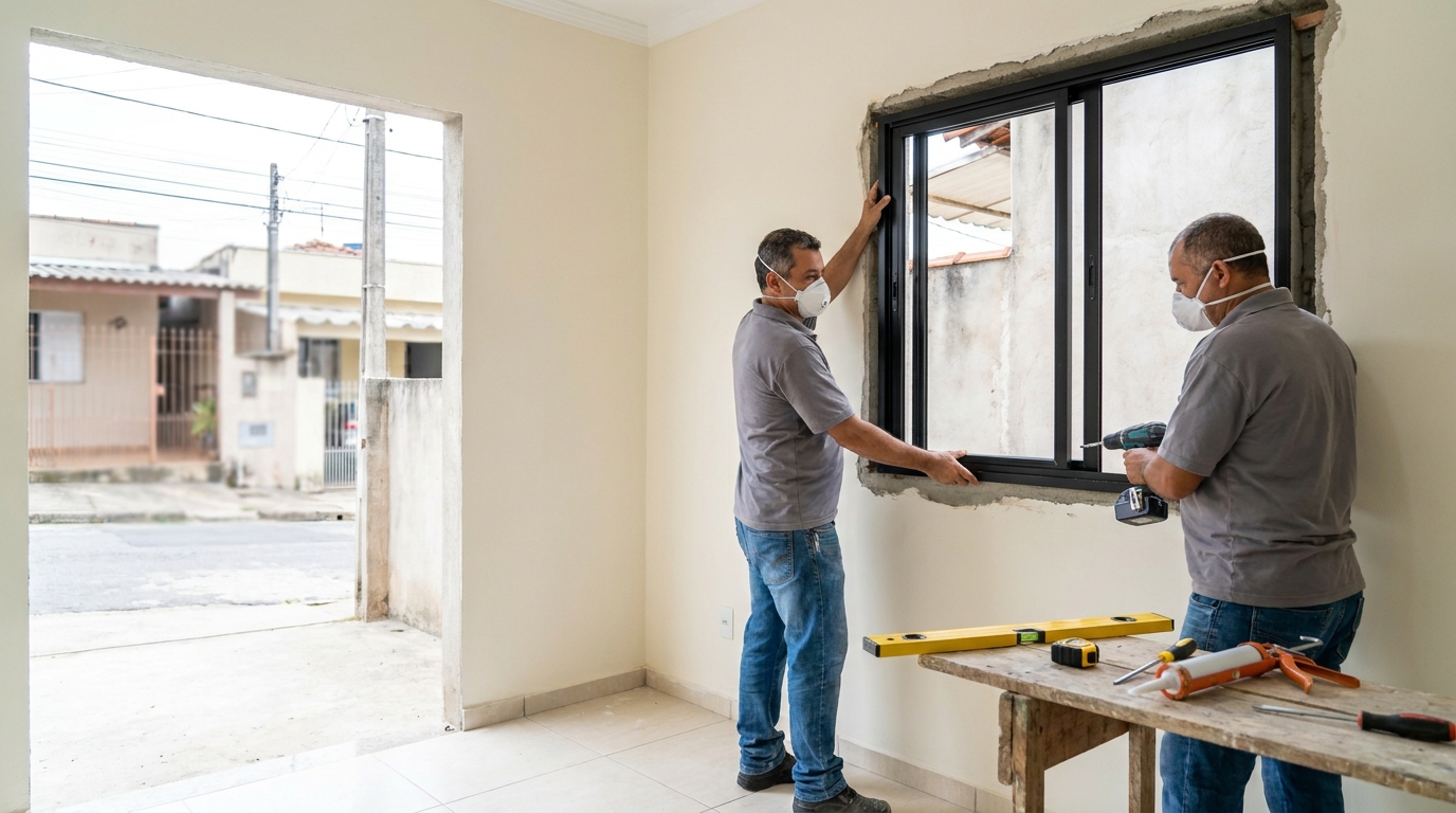 Esquadria de alumínio preta em Ribeirão Preto-SP